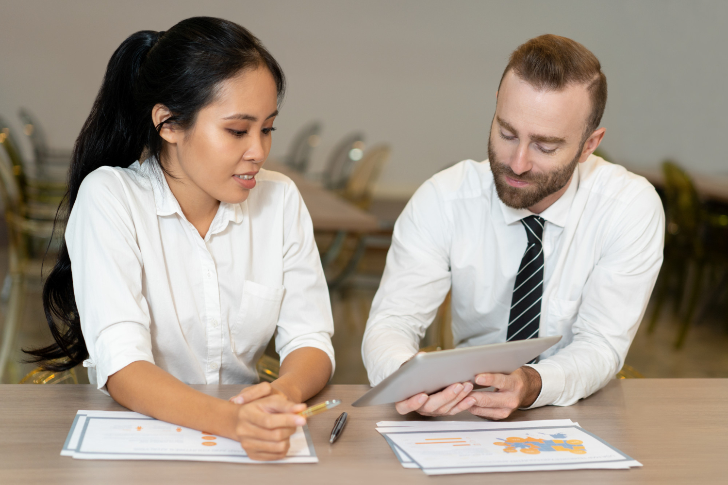 15088 Business owner reviewing refinancing options for commercial loans