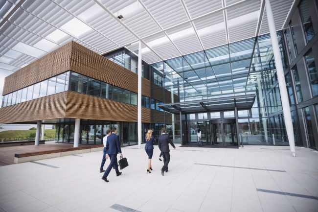 Photo of office building illustrates blog:: "Commercial Real Estate Loans in California: a Quick Guide"